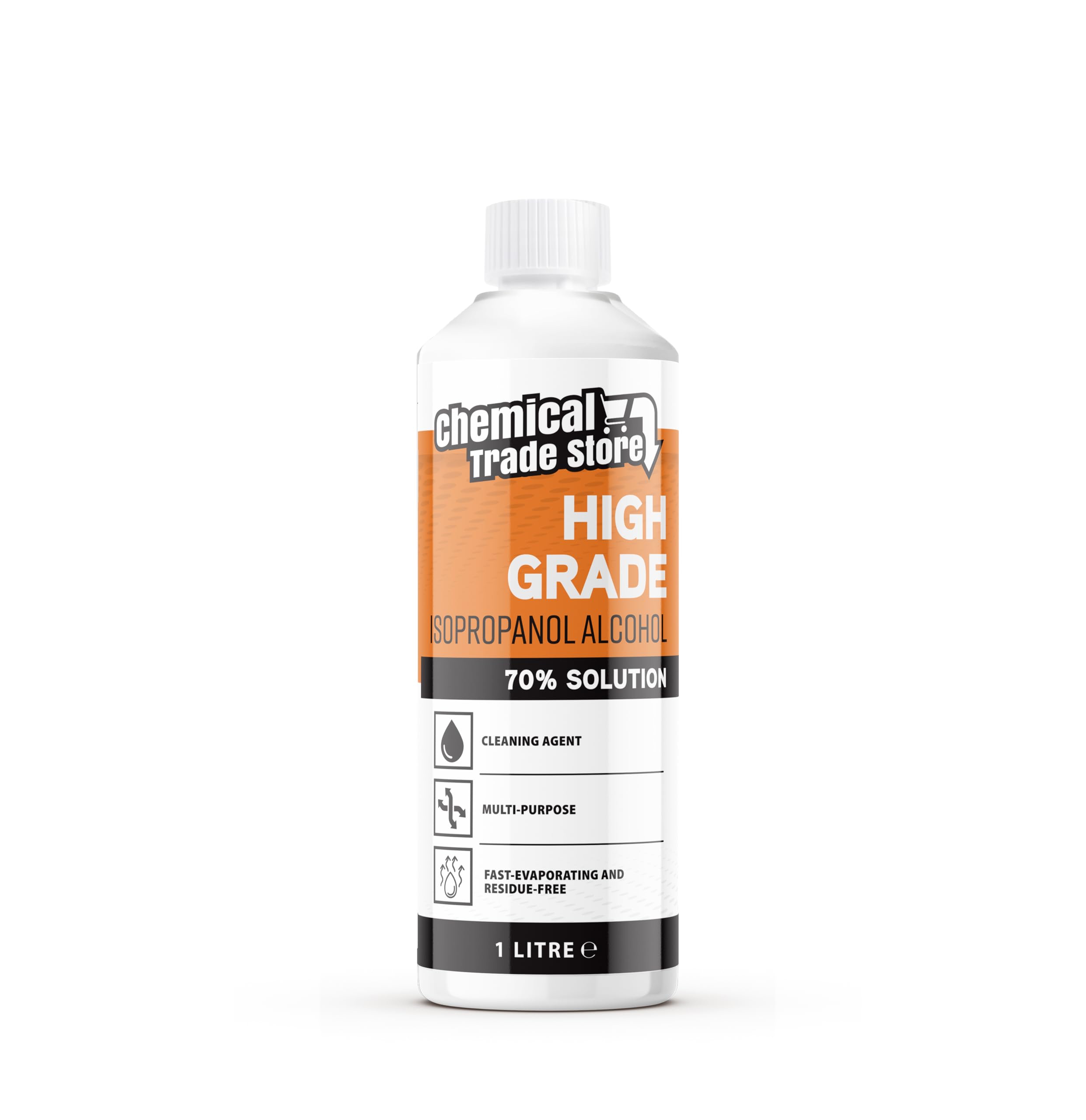 Chemical Trade Store - Isopropanol Alcohol 70%, 1 Litre - Isopropyl Alcohol Multi-Purpose IPA for Home, Kitchen & Bathroom Cleaning, Degreasing, Surface Prep & Everyday Maintenance