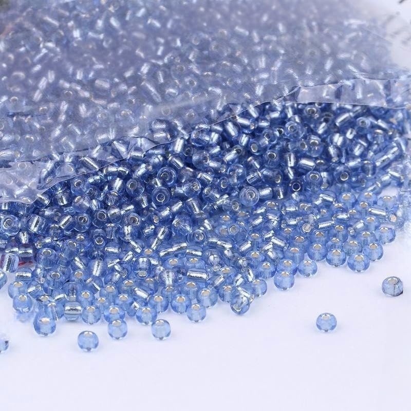 10000 pz 4mm Lago Blu Perline di Vetro per La Creazione di Gioielli Piccoli Pony Perline Perline di Riso Mnin Perline per Braccialetti Fai da Te Artigianato Orecchino Fai da Te