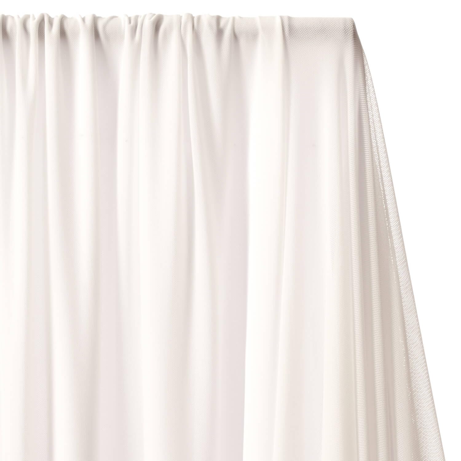 Power Mesh Fabric Nylon Spandex Sheer Lightweight 100 GSM Stretch by The Yard for Sewing Apparel, Accessories, Decor, & More - Off White (1 Yard)