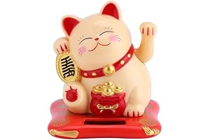 Chinese Lucky Cat Solar Powered Welcoming Fortune Cat