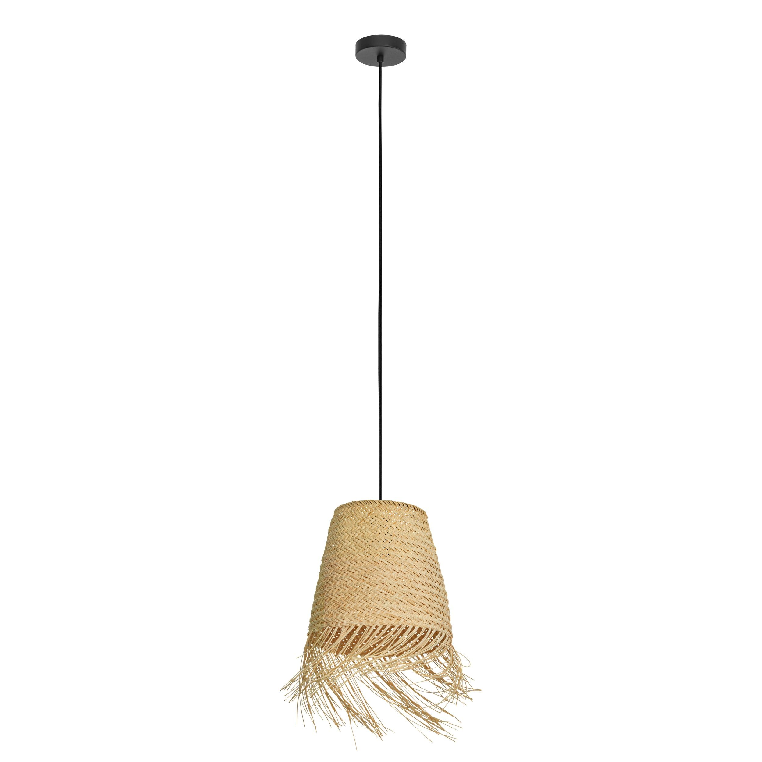 Eglo Aycliffe Pendant Light, Rattan Lampshade, Ø 30 Cm