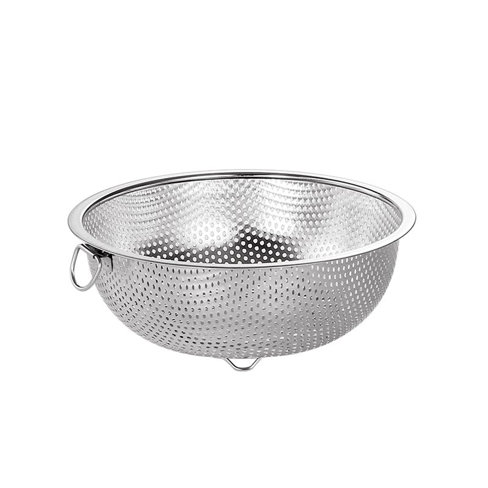 Colador de acero inoxidable y colador de malla fina para cocina, colador de pasta y arroz de 7.7 pulgadas, tamiz de metal pequeño, cuenco de lavado, escurridor de ollas, tamiz para