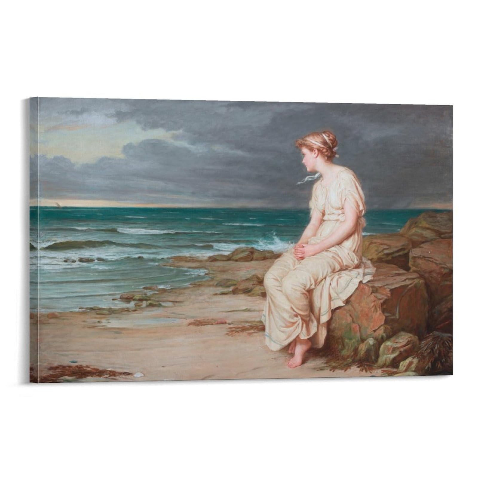 John William Waterhous Miranda - The Tempest Prints Wall Art Poster Canvas Wall Art Decorative Bedroom Modern Home Print Picture Artworks 12x18inch(30x45cm)