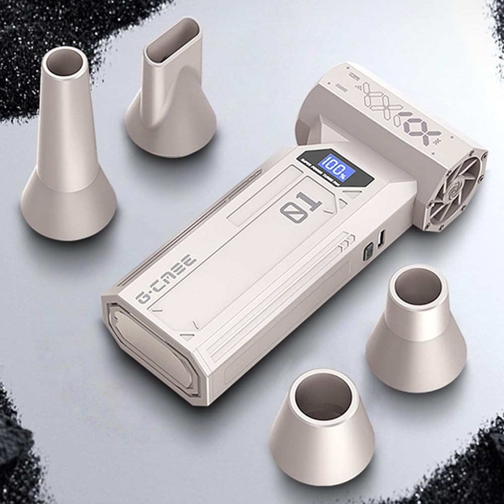 Électrique Rechargeable 120 000 TR/Min, Mini Ventilateur Turbo Violent, 4 Vitesses, Souffleur Sec SuperJet pour Camions, Claviers B
