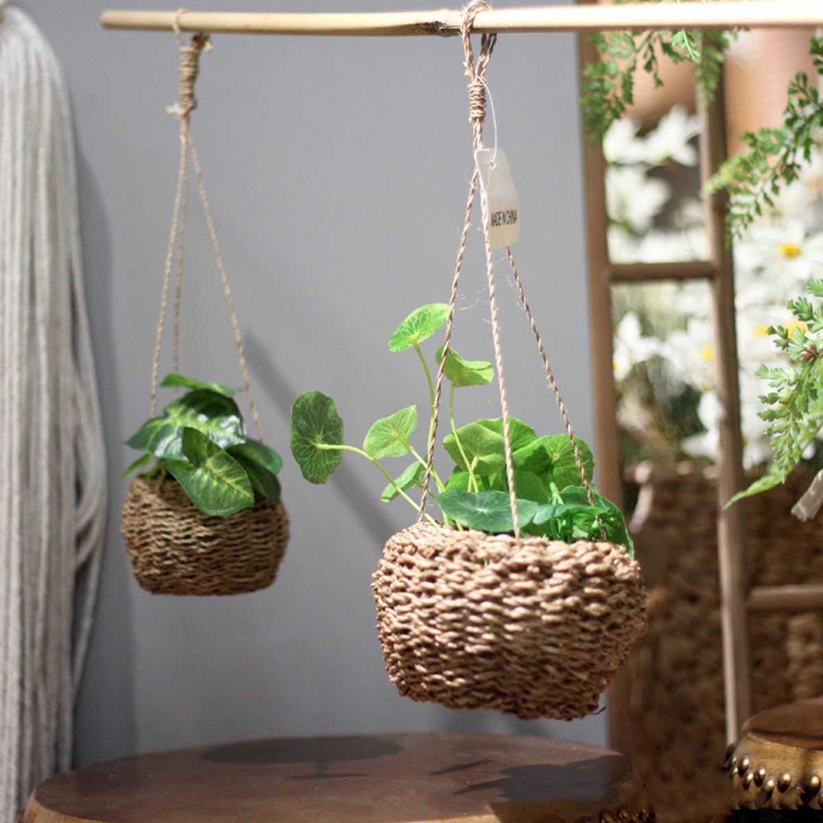 Amazon.co.jp: ibasenice 手編みミニ麻かご 麻ロープ植物収納 Amazon.co.jp: ibasenice 手編みミニ麻かご 麻ロープ植物収納