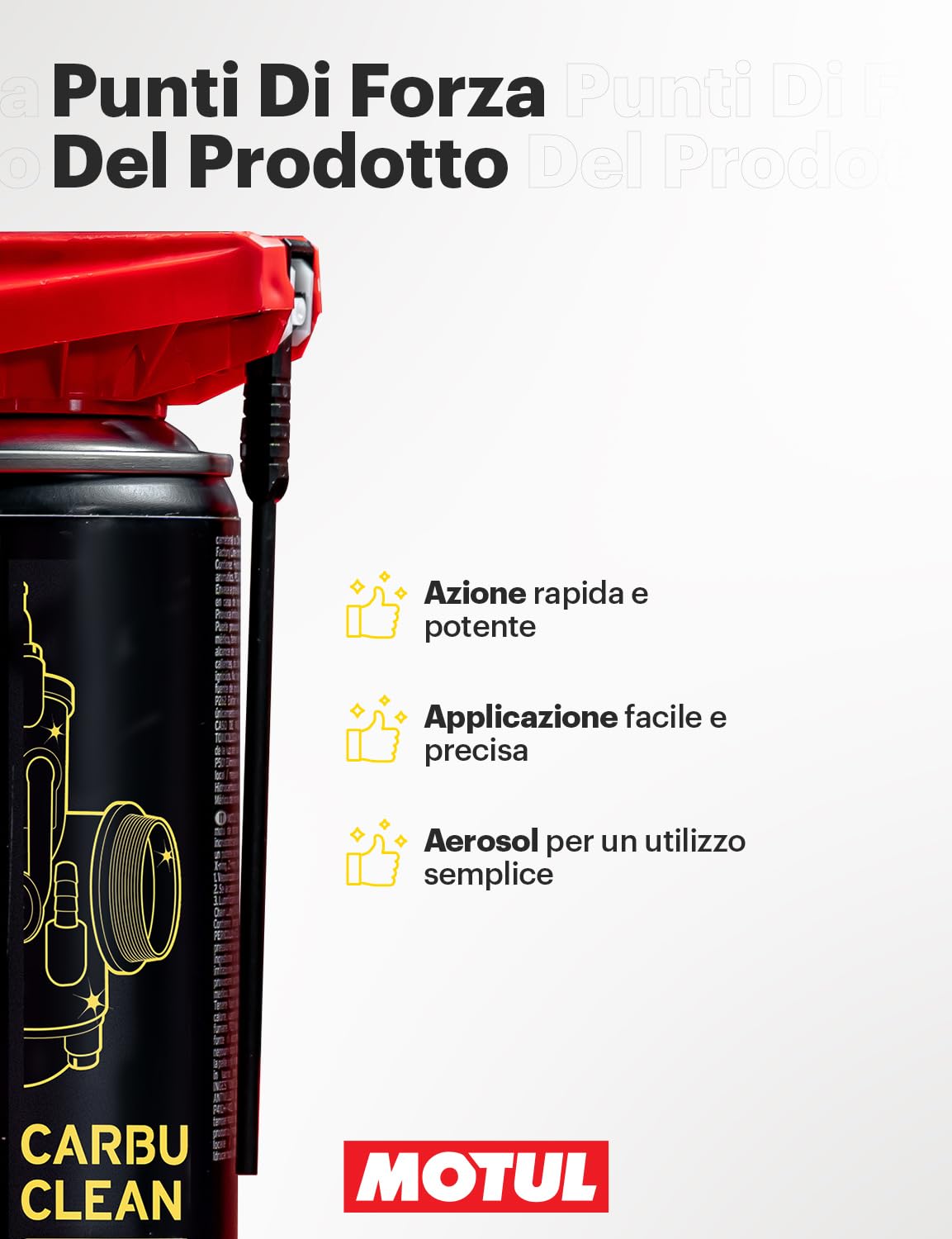 Motul - Pulitore per Carburatori Moto - Aerosol - Dissolve Ogni Deposito, Vernice o Gomma - Azione Rapida e Potente - Facile Utilizzo - MC Care Carbu Clean P1-400 ml