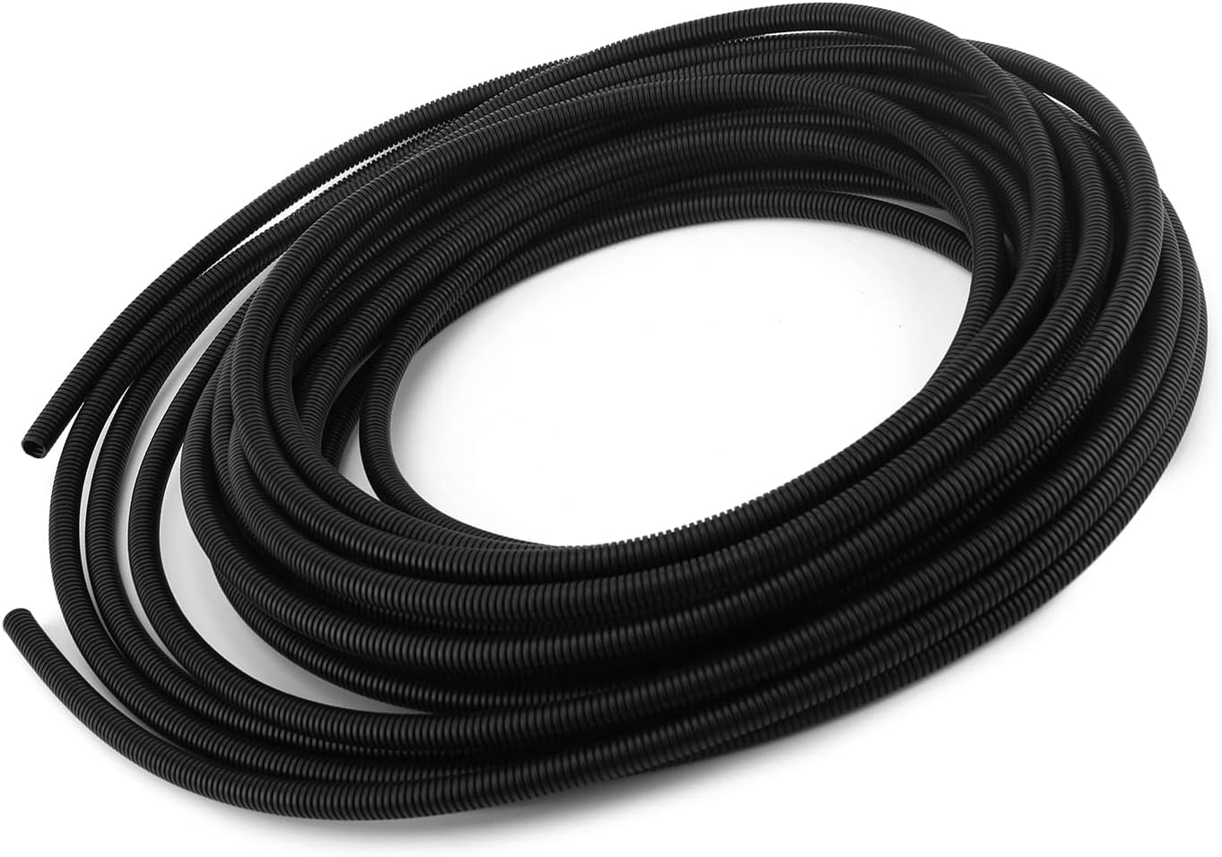 Bettomshin 1Pcs Corrugated Tube Wire Conduit PP Polyethylene Tubing Non Split Flexible Wire Pipe Hose 10mm Inner Dia 13mm Outer Dia 20M Long for Liquid Cable Cover Sleeve Black