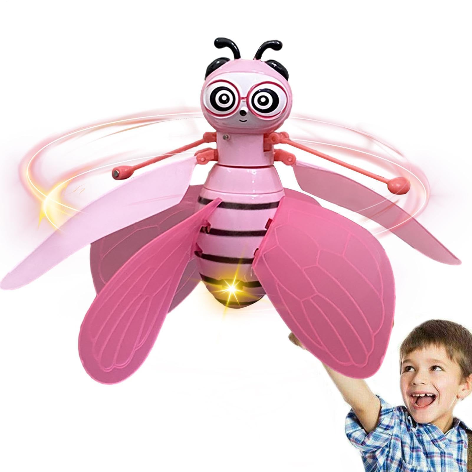 Hand Induction Flying Bee - Rechargeable Mini Sensor Toy, Educational Suspended Gadget, Interactive Outdoor Games Item for Kids, Flying Toy Accessory for Boys, Girls and Family Fun