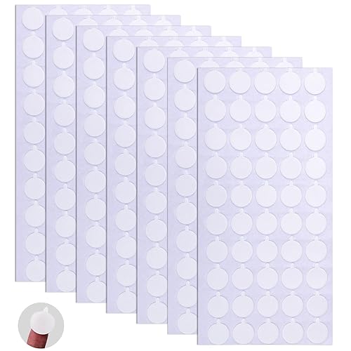 BUSOHA 350 PCS Double Sided Adhesive Dots, 20mm New Clear Removable Sticky Adhesive Putty,Round Sticky Tack Adhesive Poster Tacky Putty for Wall