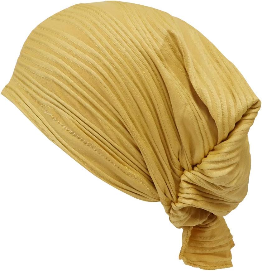GETACOTA Cotton Pre Tied Scarf Chemo Cancer Turban for Women Cap Slip on Beanie Head Cover Hair Loss Hat Headwear Accessories
