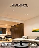 Vista 22 de Sunco Paquete de 24 Luces LED Empotradas de 6 Pulgadas, Luces de Techo Delgadas Sin Lata con Caja de Conexiones, 850 LM, 14W (Equivalente a 100W)