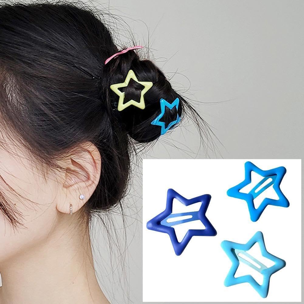 Amazon.co.jp: ヘアピン 中空星型 ヘアクリップ 3個入り カラフル 前髪