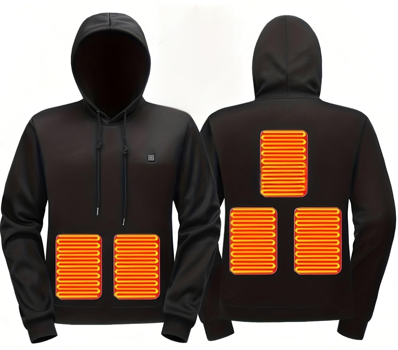 Earneo Unisex Heated Hoodie for Men Women Heated Sweatshirt Warm USB Electric Outdoor Winter Puffer Jacket with No Battery