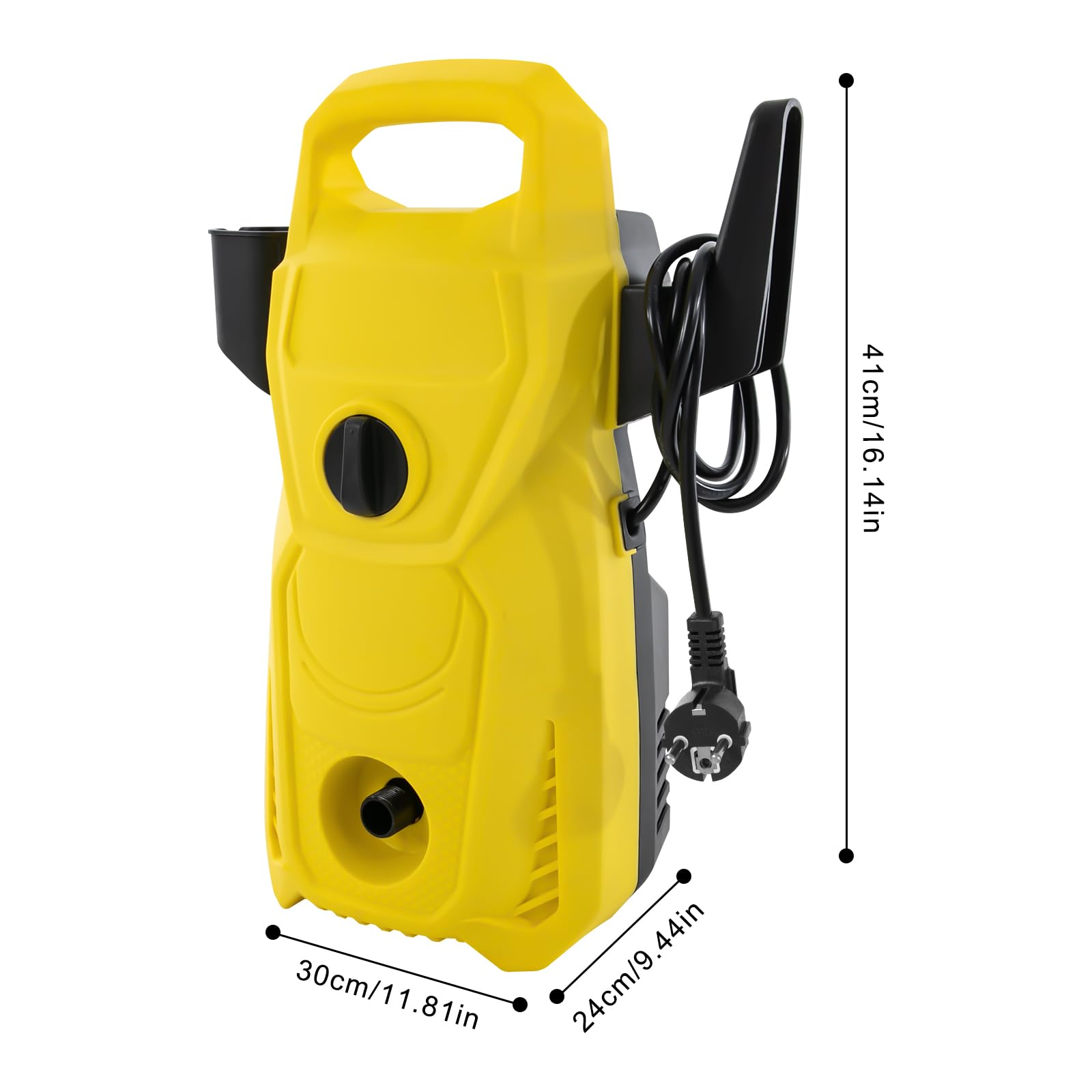 Limpiador de alta presión eléctrico portátil, 3000 W, con manguera de alta presión, 10 m, 2800 PRM, limpiador de juntas para limpieza de coches, suelos, barandillas, plazas, casas, túneles de lavado