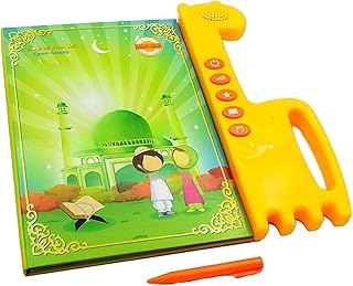 shamjina Máquina de aprendizagem árabe, brinquedo de aprendizagem multifuncional portátil palavra árabe aprendizagem precoce máquina educacional para meninas