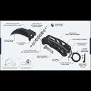 QUEDOZ Foldable Knife (Manual) For Kitchen, Home, Travel and Office Tool Carbon Steel | Multipurpose Carbon Steel Blade for Kitchen (BLACK - KEY CHIAN) gallery image