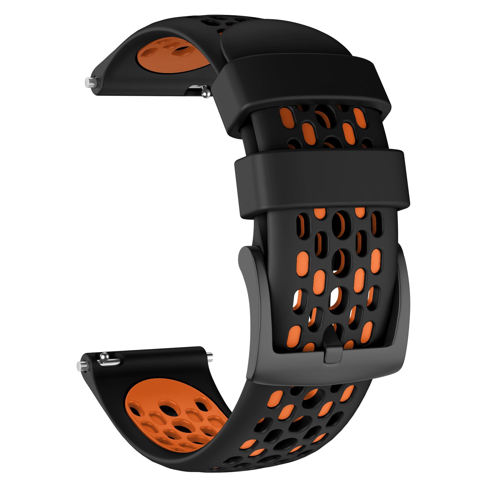 Cinturino In Nylon 22mm Per Garmin Forerunner 255/265, Venu 2, Vivoactive 4, Regolabile, Acciaio Inox - 2