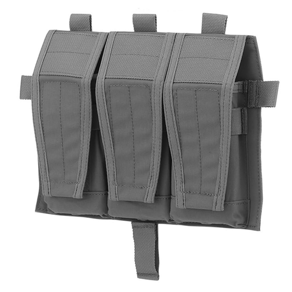 Gilet tactique porte-plaque avec triple poche M4 et rabat détachable WG