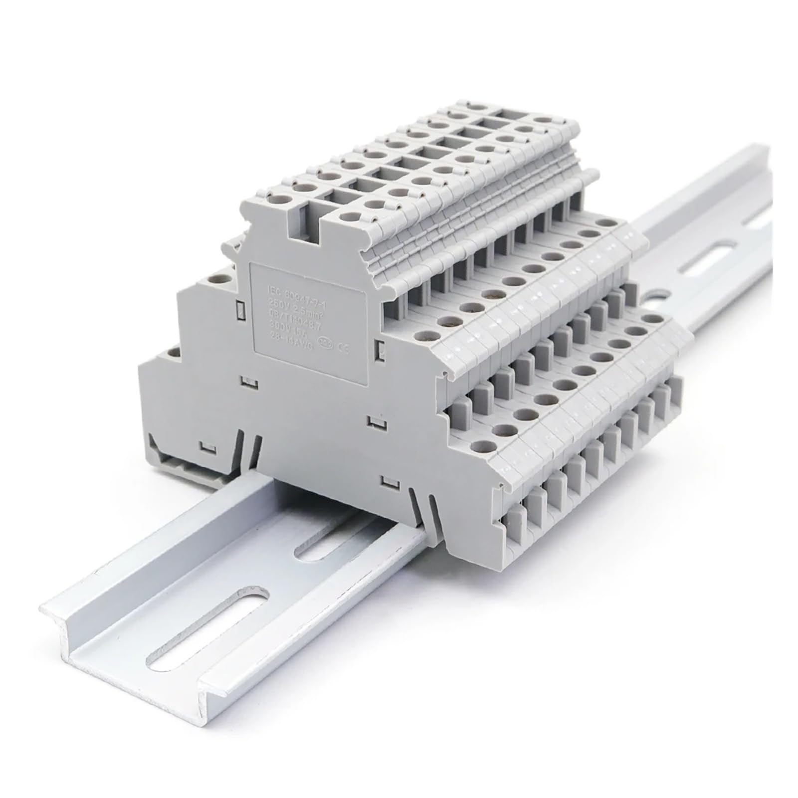 10er-Pack Reihenklemme DIKD 1,5 Dreischicht-Schraube 24A 250V