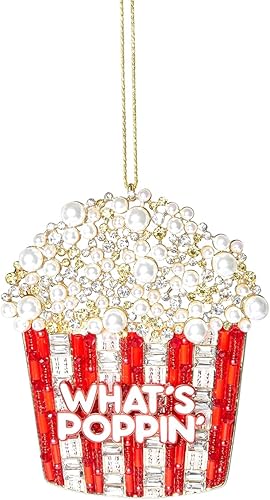 Adornos de Navidad 2024, adorno de palomitas de maíz para decoración de árbol de Navidad, adornos colgantes para árbol de Navidad, regalos de