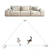 Interactive Cat Toy for Indoor Cats – Automatic Moving & Enrichment Toy for Indoor Cats/Kitten, Auto/Manual Control Cat Treadmill for Exercise & Mental Stimulation, Stimulating Chase Toys (H1K2)