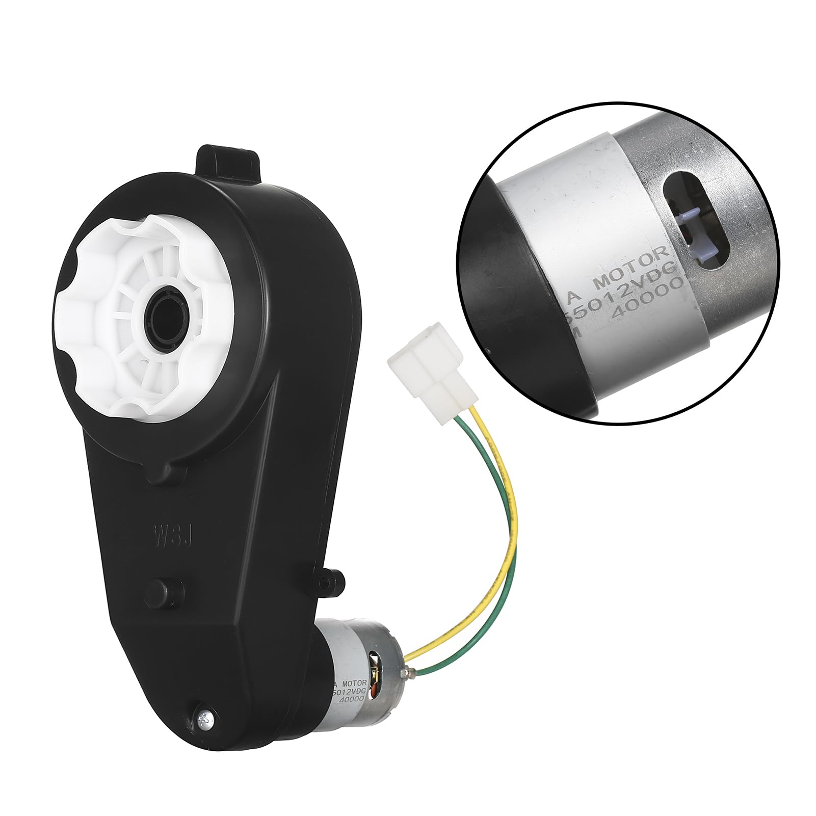 12V Ride On Upgrade Motor Gearbox 2Pcs12V RS550 40000RPM Ruedas accionadas Motor eléctrico Motor de alta velocidad Jeep Kid Trax Actualización Piezas de repuesto 4