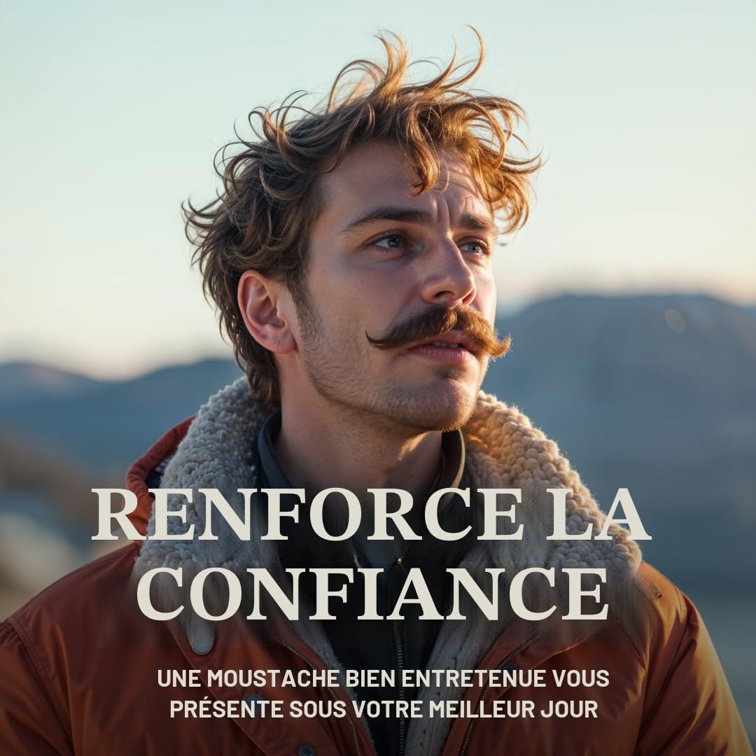 Striking Viking Kit de cire à moustache et peigne - Cire à barbe et moustache pour hommes avec cire d'abeille naturelle à forte tenue - aide à dompter, à coiffer et à toiletter, 2 onces (Santal)