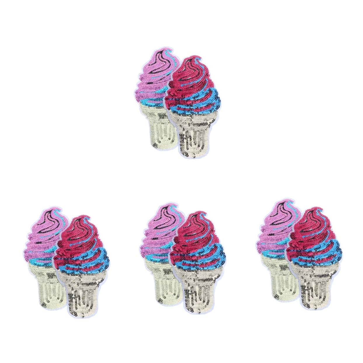 Patchs thermocollants cornet de glace Lurrose pour personnaliser les vêtements des enfants