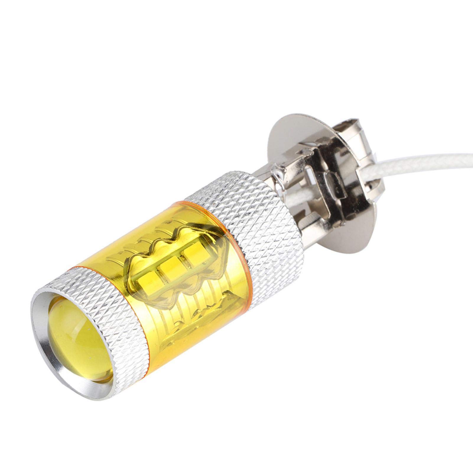 2 szt. LED żółte światła przeciwmgielne żarówki H3 12-24 V 80 W 16SMD bardzo jasne żarówki samochodowe żarówki przeciwmgielne żarówki