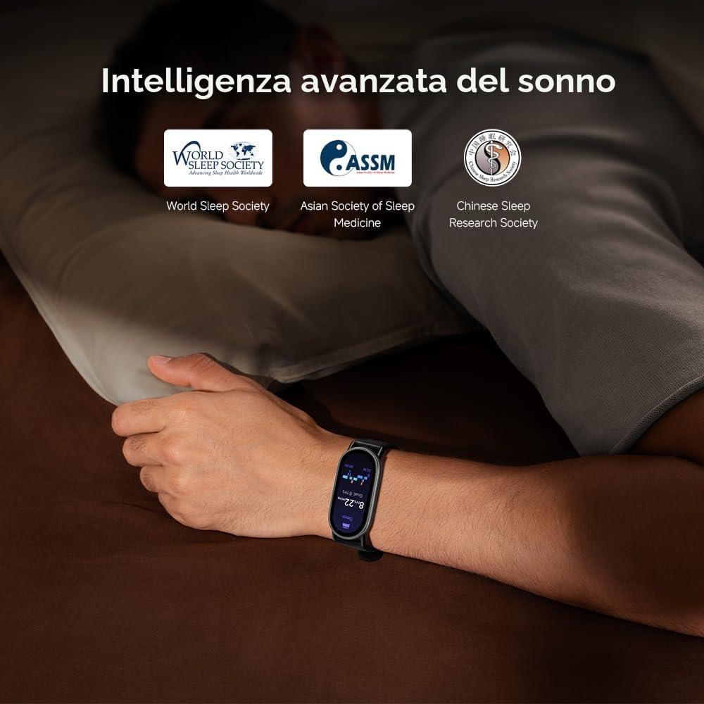 XIAOMI Smart Band 10 Bracciale Fitness, smartwatch, autonomia di 21 gg, ricarica rapida, 150+ modalità sportive, monitoraggio benessere e sonno, HyperOS 2.0, resistenza all'acqua 5 ATM, Bussola, Nero