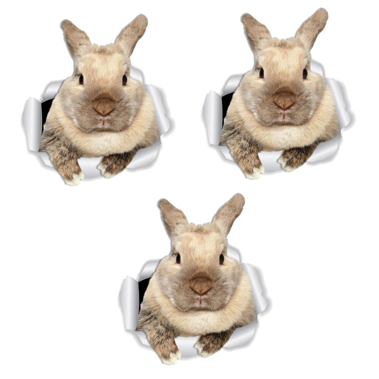TOYANDONA 3hojas Pegatina De Pared De Conejo Adorable Decoración Infantil Autoadhesiva Para Habitaciones Fácil De Usar y Reutilizable Accesorios De Casa Para Estilo Refrescante y