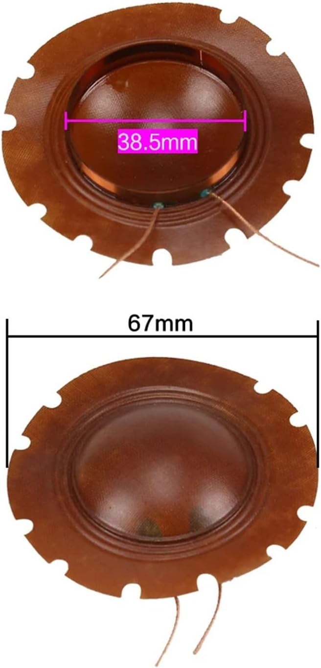 38.5 Core Broadcast Treble Coil 8OHM 40W KSV Alarm Ring Tweeter Speaker Repairs Coil Concave Shape 2PCS