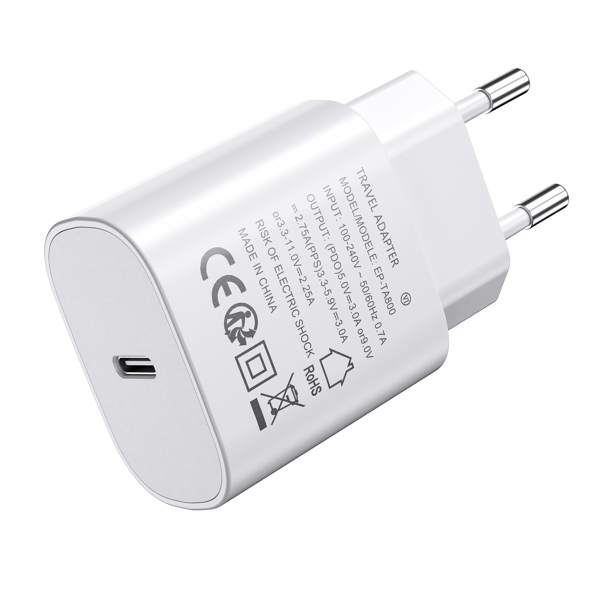 Ładowarka USB C 25 W, wtyczka Type-C PD 3.0, uniwersalny adapter zasilacz USB C szybka ładowarka, kompatybilna z Samsung Galaxy S22/S23/S24/Google Pixel/tabletami