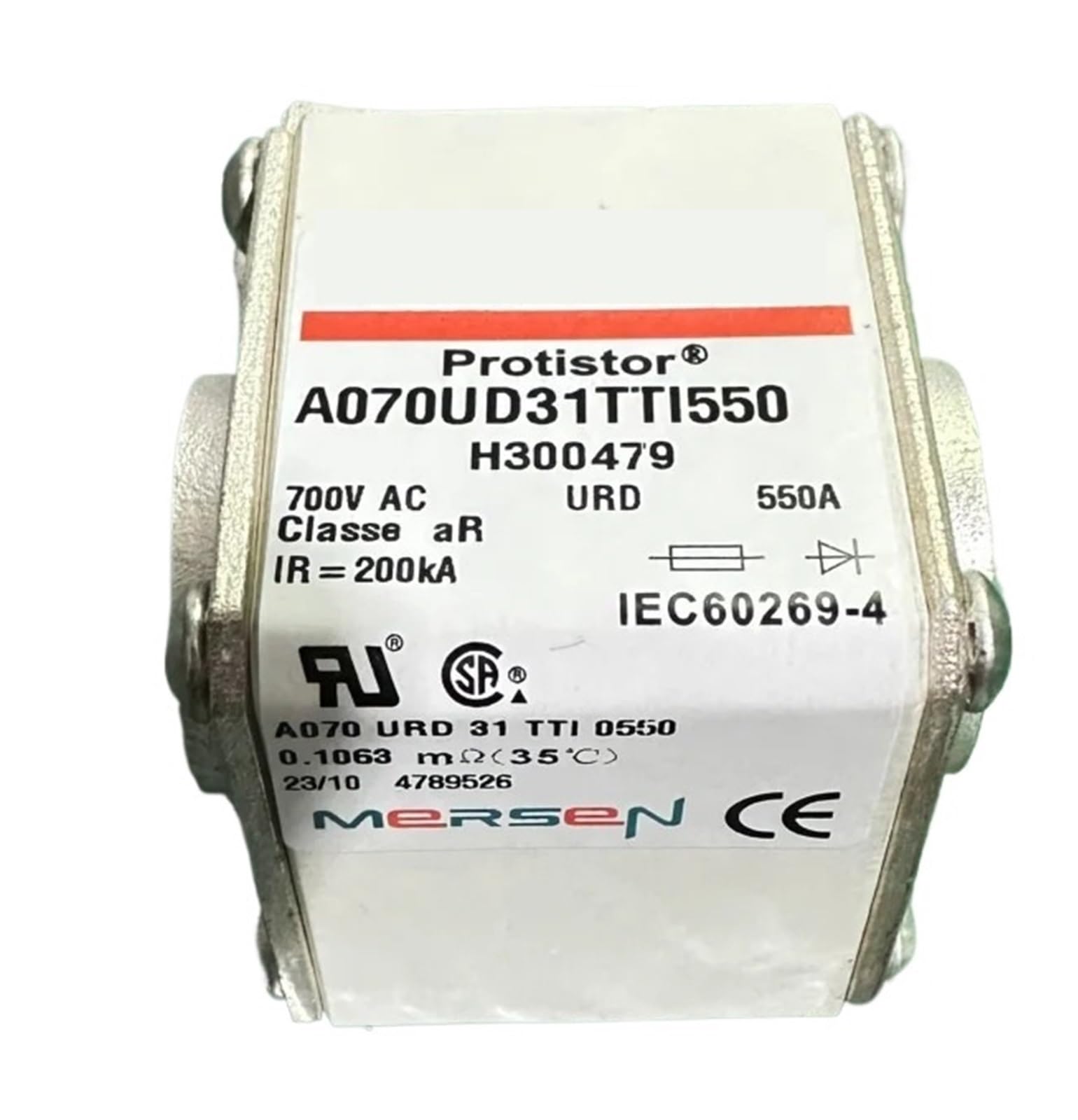 Fusible A070UD31TTI450 ultra rapide F300477 pour protection industrielle