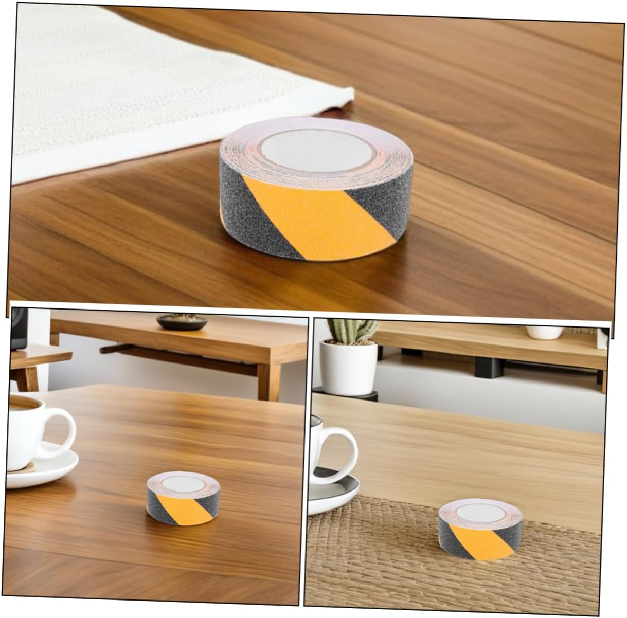 Healifty 2 Rolls High Traction Safety Tape Heavy Duty Slip Grip Tape for Stairs Steps and Floors Indoor Outdoor Use Textured Surface for Enhanced Friction