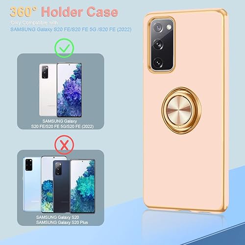 Miniatura 9 de Fingic Funda para Samsung Galaxy S20 FE 5G, funda para Galaxy S20 FE con soporte de anillo, soporte de anillo giratorio de 360, soporte magnético,