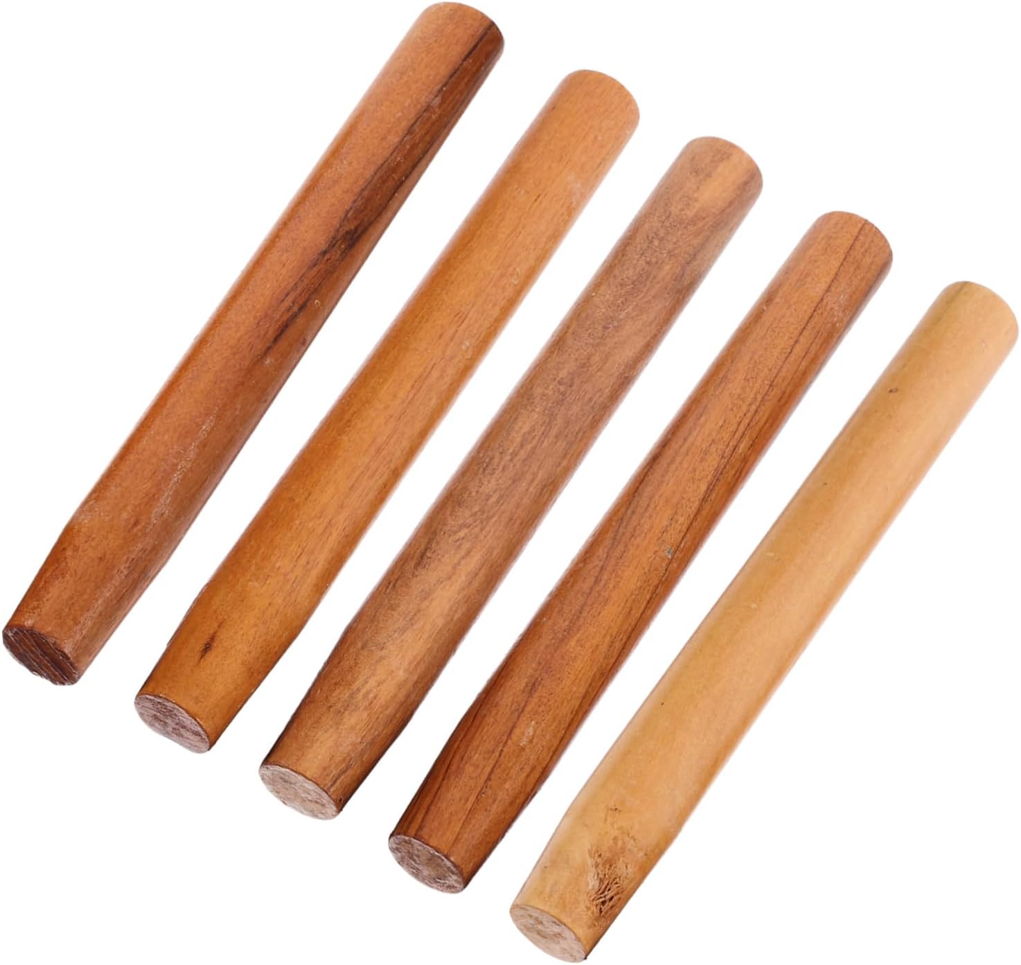 Happyyami 5Pcs Wooden Replacement Handles for Sickles and Shovels Ergonomic Hardwood Grip for Garden and Farm Tool Repair and Upgrade