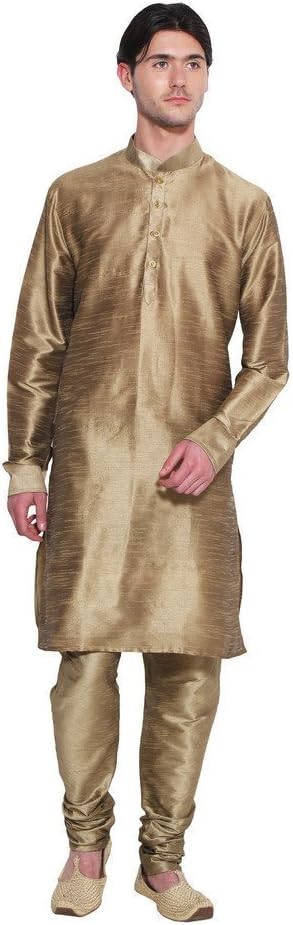FAVOROSKI Royal Men's Designer's Collection Silk Kurta, Multi-coloured, S