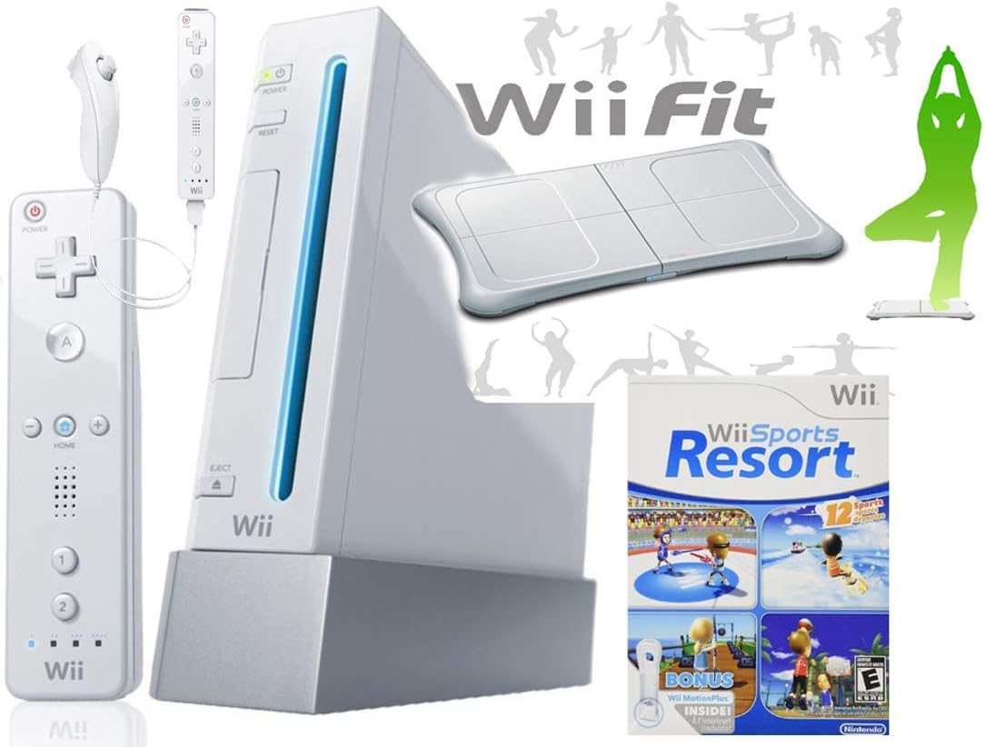 Wii Console System with Wii Sports Resort Game with TWO MotionPlus