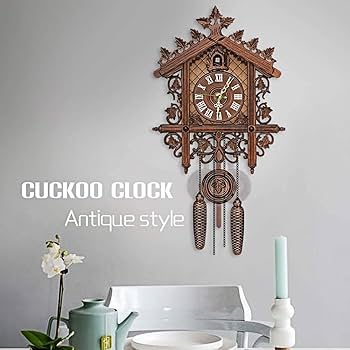 木製 鳩時計 ドイツ製 ドイツ エングストラー社 森の時計 ミニ 鳩時計 人形タイプ 木製