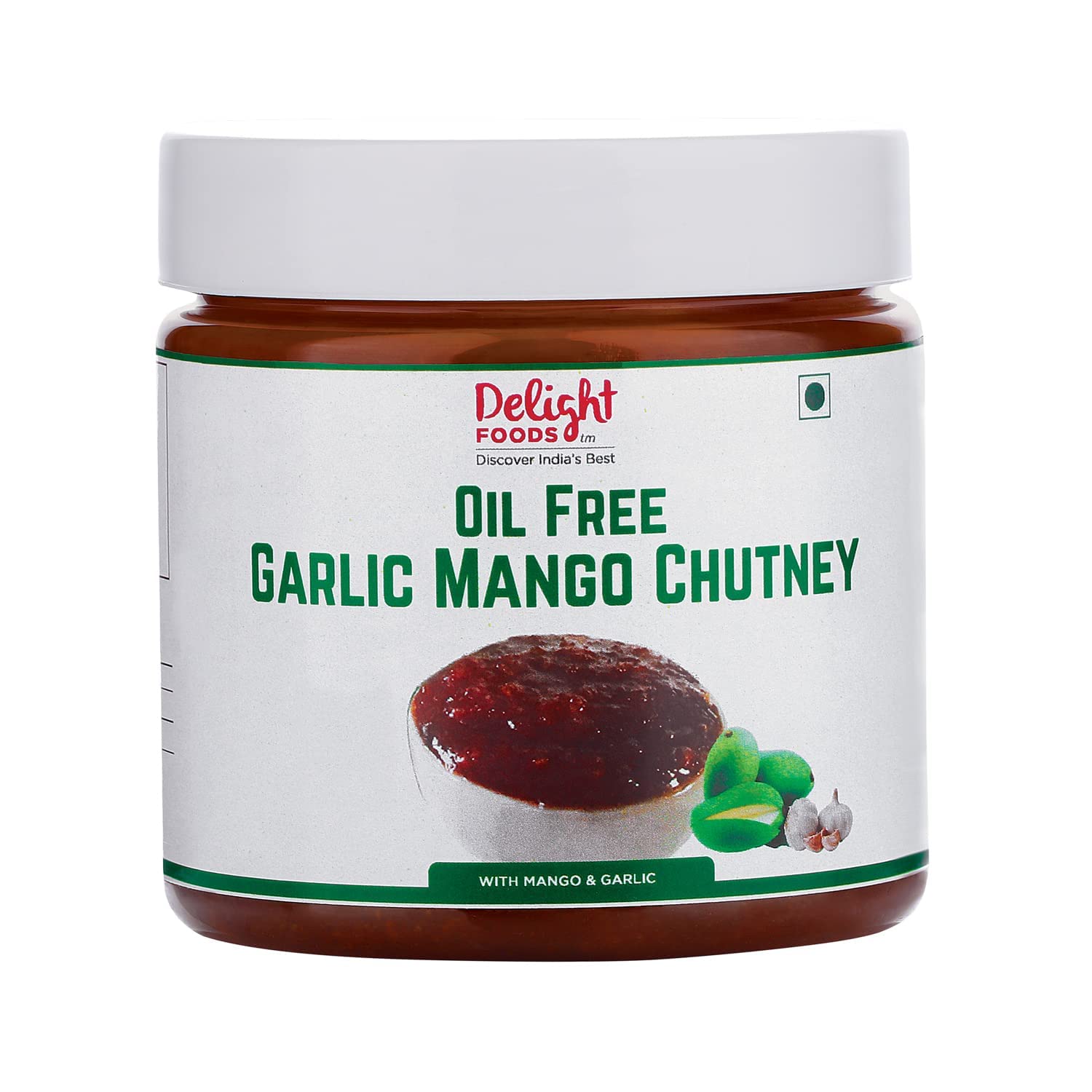 Chutney mangue ail sans huile 350g, pickle indien digeste et léger