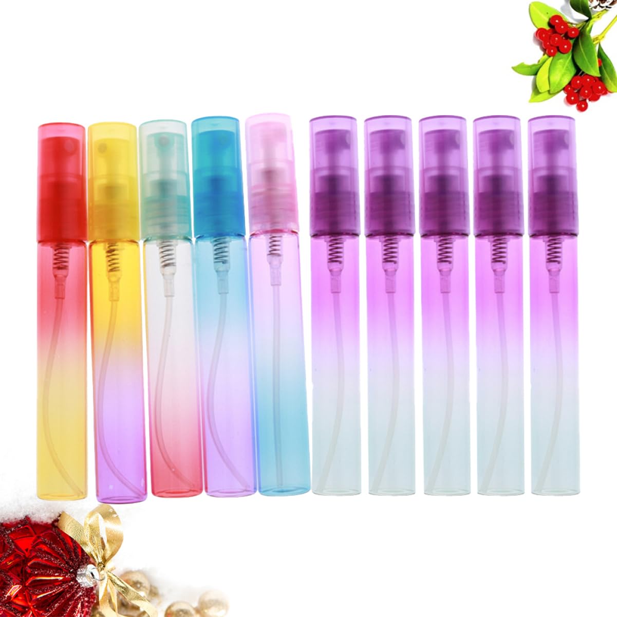 24 Pezzi Bottiglie Spray Gradiente in Vetro e Plastica 8ml | Viaggio e Attività All’aperto, Design a Pompa a Vite, Riutilizzabile e Facile da Riporre Colore Casuale