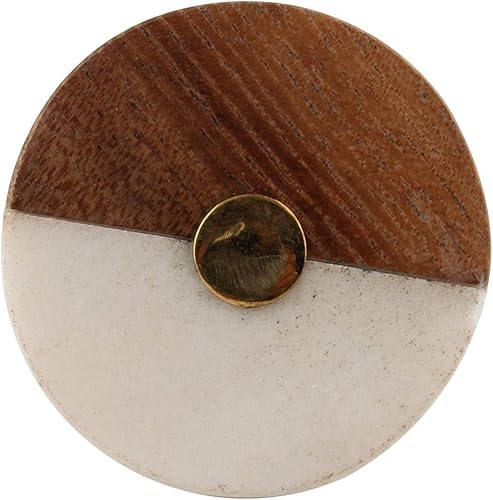 Miniatura 2 de Indian Shelf 2 tiradores de muebles  Perillas decorativas planas  Perillas de gabinete blanco moderno  Perillas para cajones de aparador de piedra