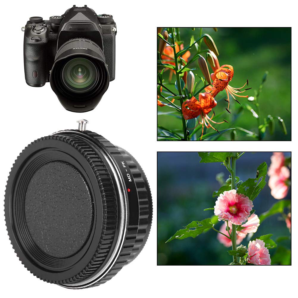 Lens Adapter Ring, PK Adapter Ring with Correct Lens, Mount Adapter, for Minolta MD Mount Lenses to for Pentax PK Mount Camera