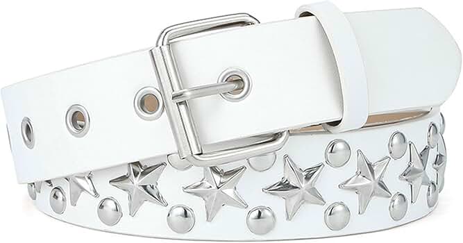 Amazon.com: CiviLight Star Studded Belt Pentagram Star Shape Rivet