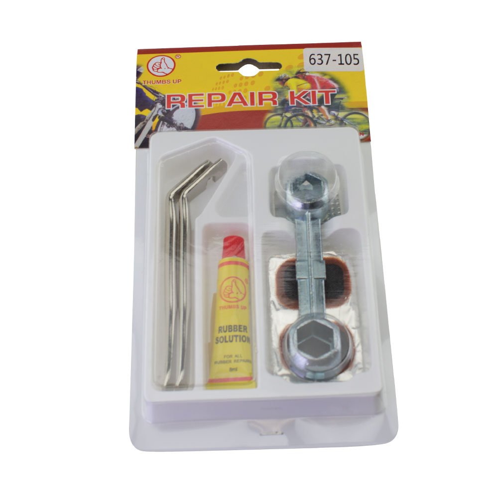 Fenix Bike Tire Inner Tube Puncture Rubber Patches Repair Kit with Tire Lever and Wrench