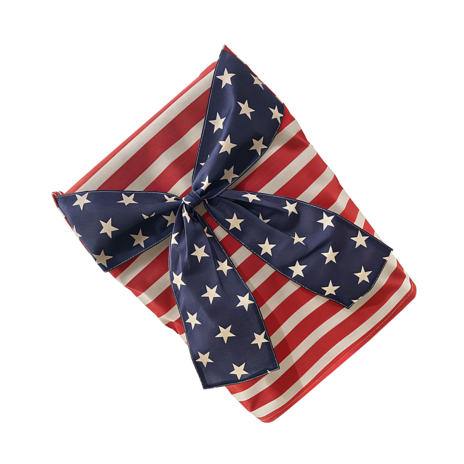 Kaeltsyn Patriotic Chair Cover with Bowknot for Independence Decoration Craft of Sturdy Polyester Fabric Party Decoration