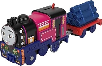 Thomas & Friends Ashima Toy Train, Battery-Powered Motorized Engine with Cargo Car for Preschool Pretend Play​, HMC22