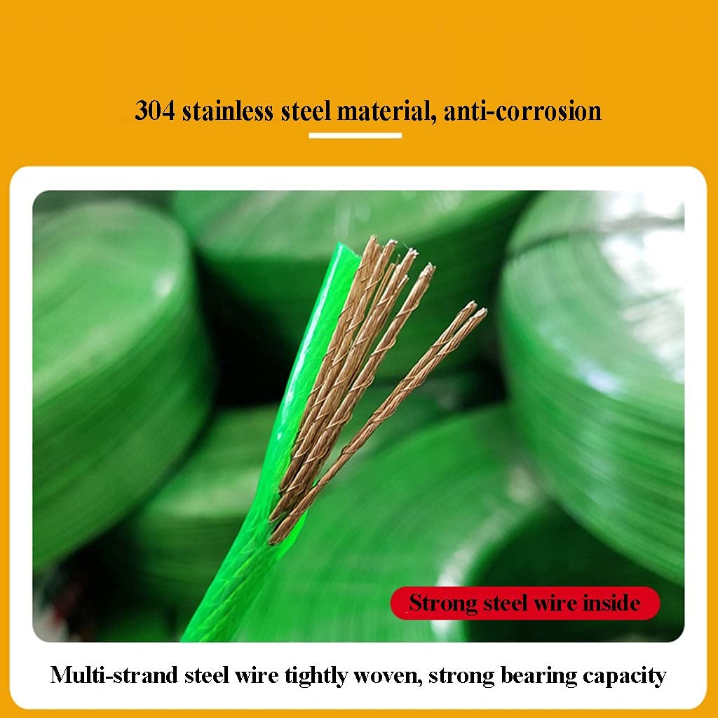 Cuerda de Alambre, Cable de Acero Recubierto de PVC de 2,0 mm,