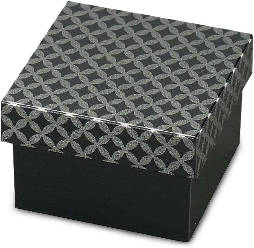 CTC-119626 Bento Box, Black, 3.5 x 3.5 x 2.4 inches (90 x 90 x 61 mm), Japanese MON HAKO Style Bento Box, Small, Cloisonne